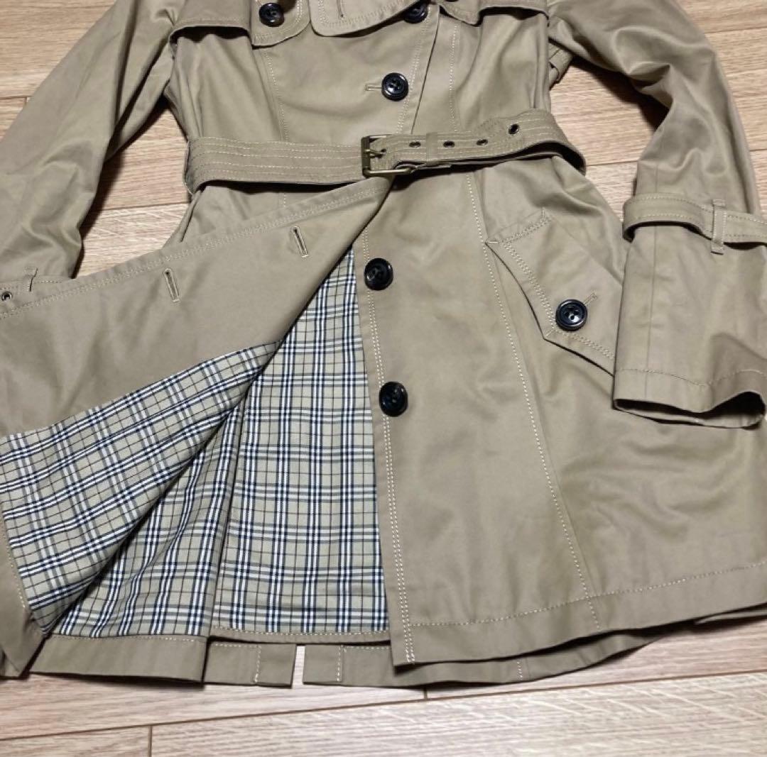 【試着のみ】バーバリーブルーレーベル(ベルト付き)トレンチコート【サイズ40】