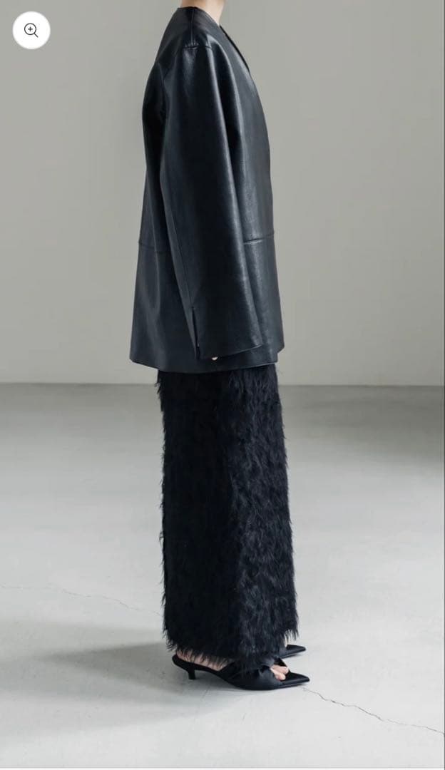 NEAU collarless leather jacket サイズ1 レザー