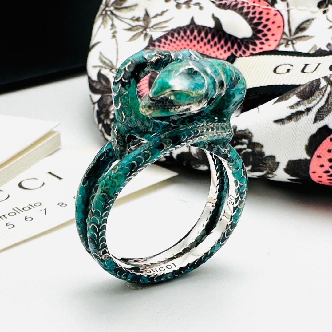 GUCCI ガーデンスネーク　グリーン　ラッカー　ダブルスネーク　刻印20