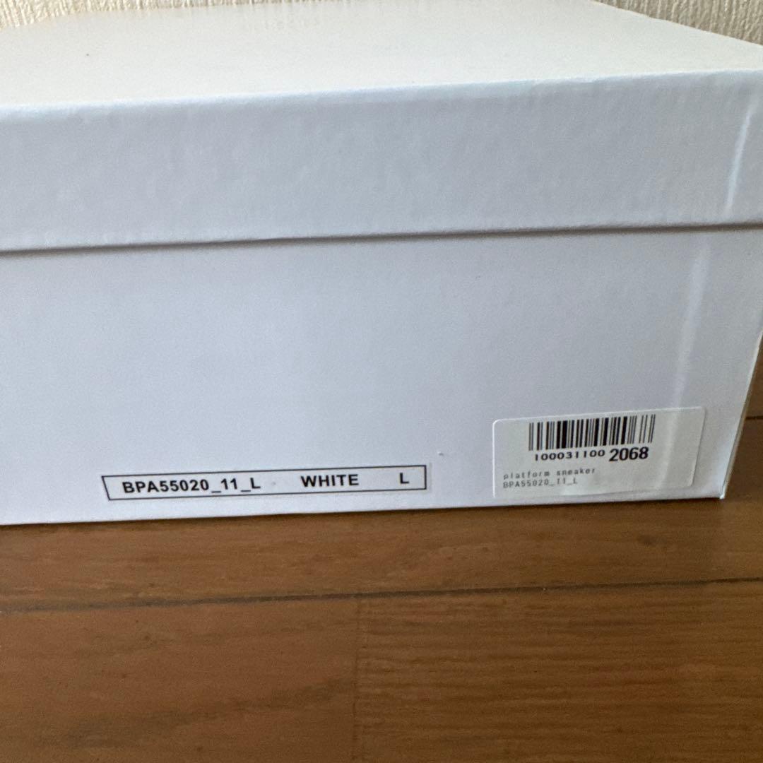 即購入OK！鈴木亜美プロデュース 厚底ホワイトスニーカー L