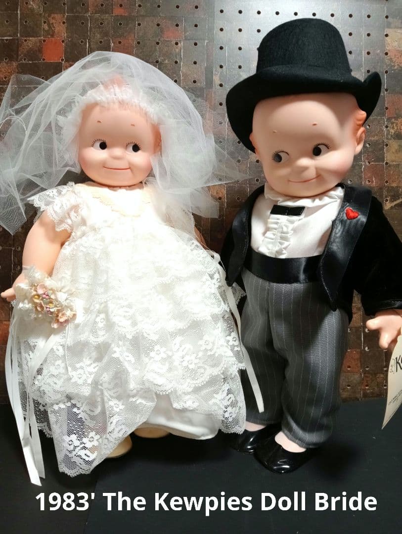 箱付き! 1983年限定 米国製ヴィンテージ 大きなウェディングキューピーペア