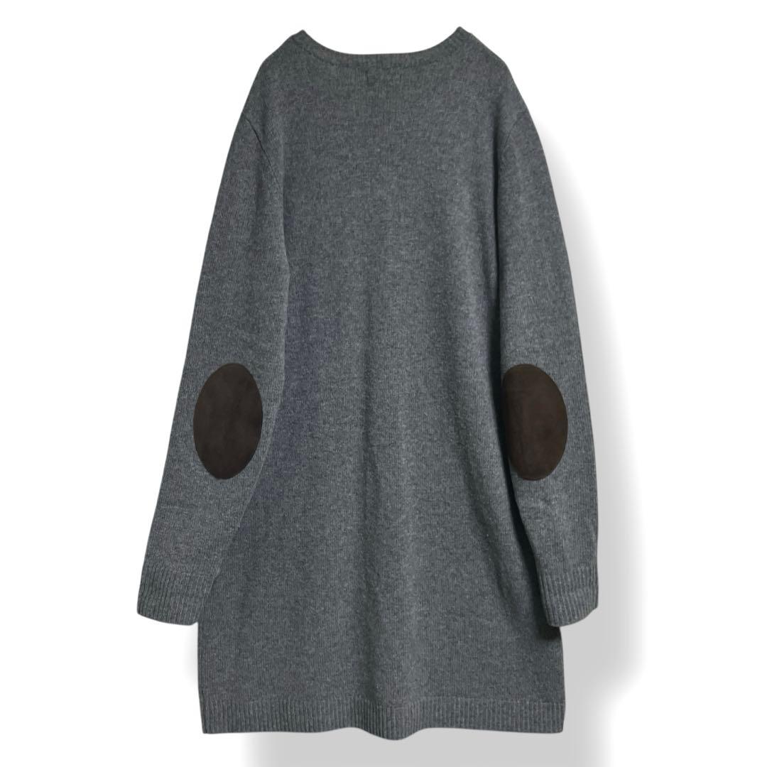 【未使用級】ポロラルフローレン カシミヤウール エルボーパッチ ニットワンピース