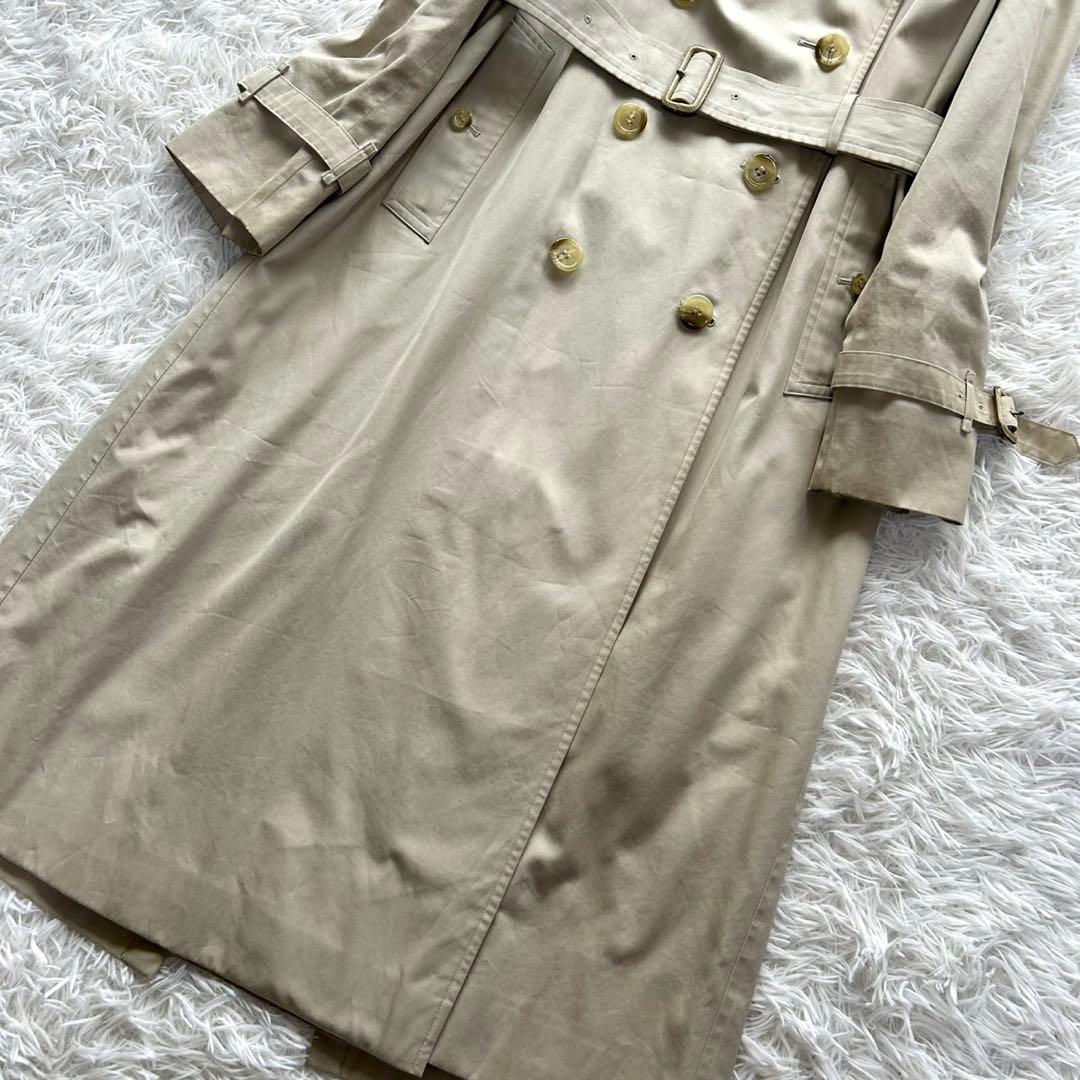 バーバリー　トレンチコート　ロング丈　ノバチェック ベルト付き　ベージュ　M