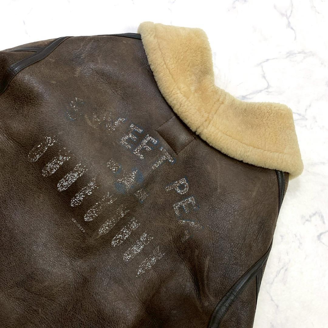 希少バックプリント★USA製 AVIREX B-3 ムートンジャケット　D994