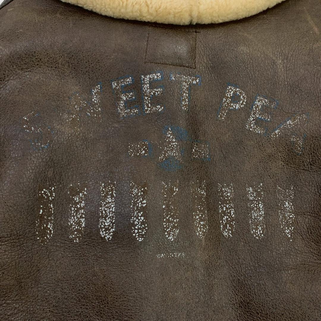 希少バックプリント★USA製 AVIREX B-3 ムートンジャケット　D994