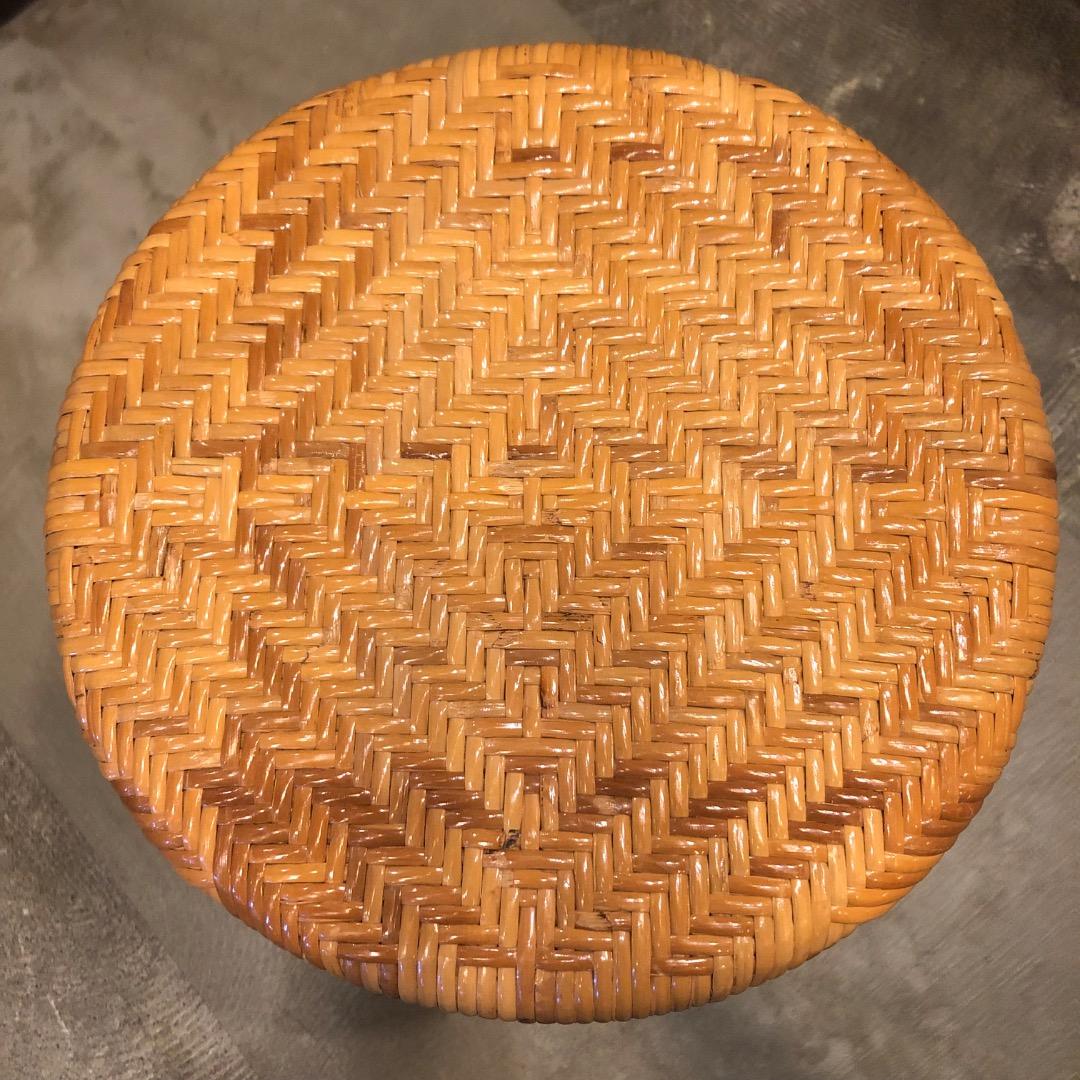 【ラタン製】ラウンドスツール　椅子　ラタン椅子　ラタン家具　腰掛け　アジアン雑貨