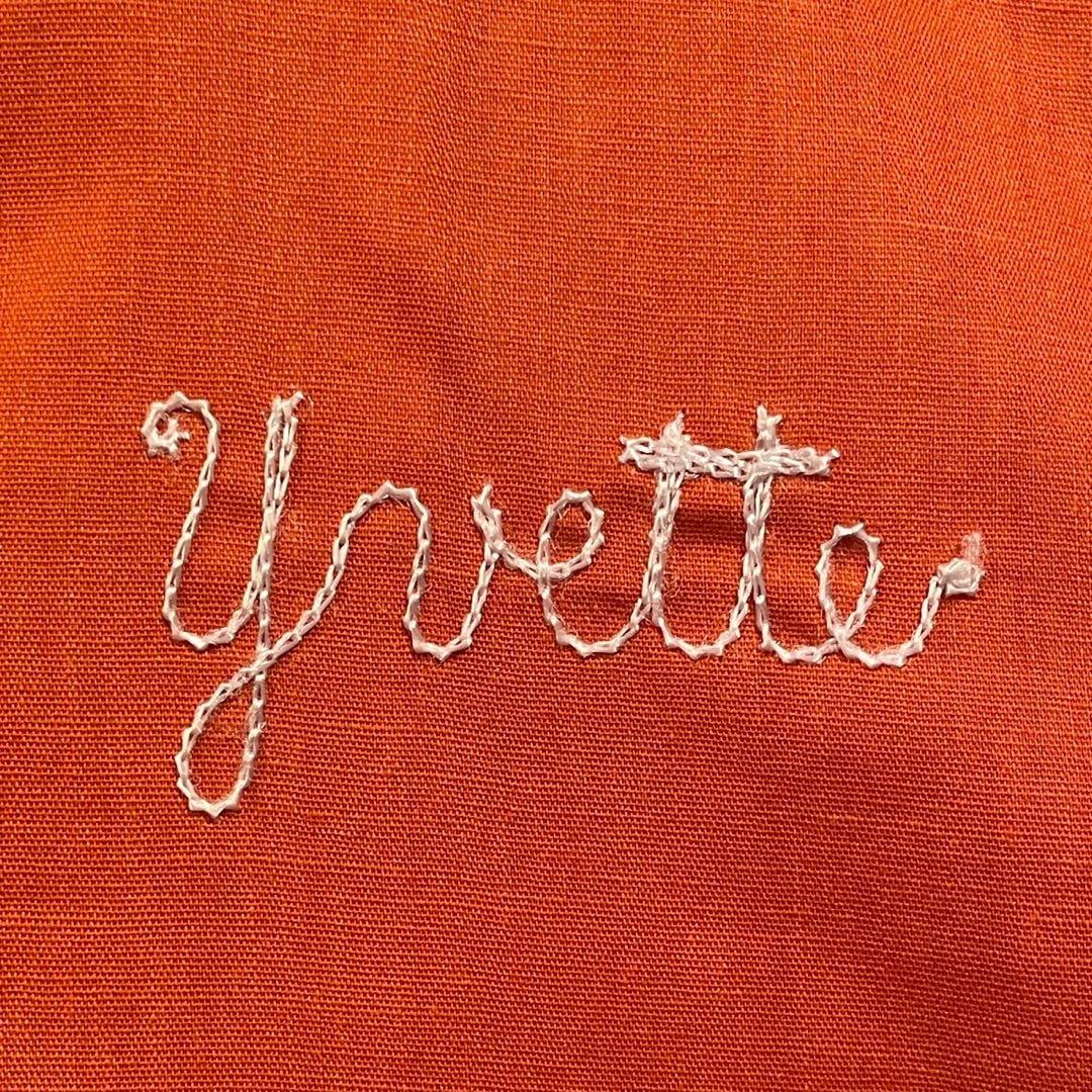 70s ヒルトン ボーリングシャツ USA製 レディース Hilton オレンジ