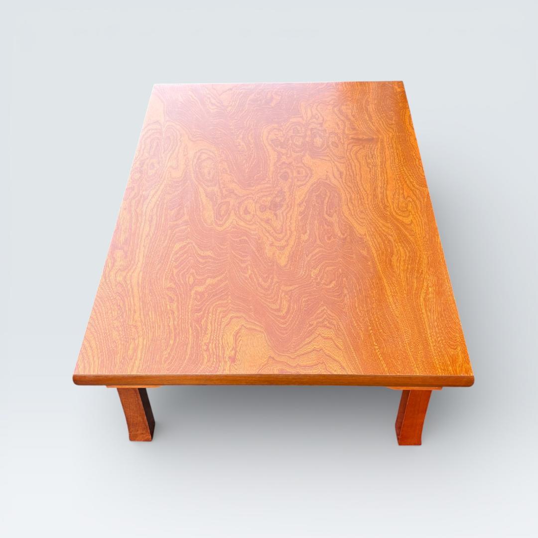 【美品】天然木 折り畳み座卓 105×75cm 和モダン ローテーブル