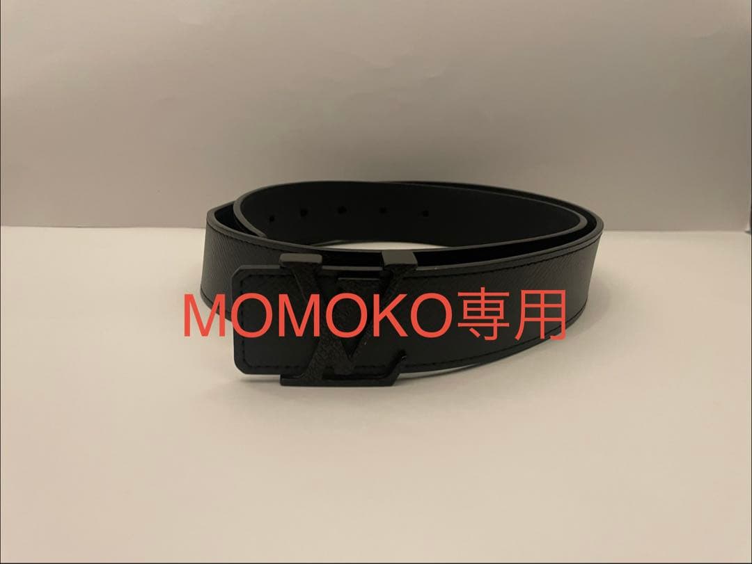 ルイ・ヴィトン ブラックレザー ベルト 85 / 34