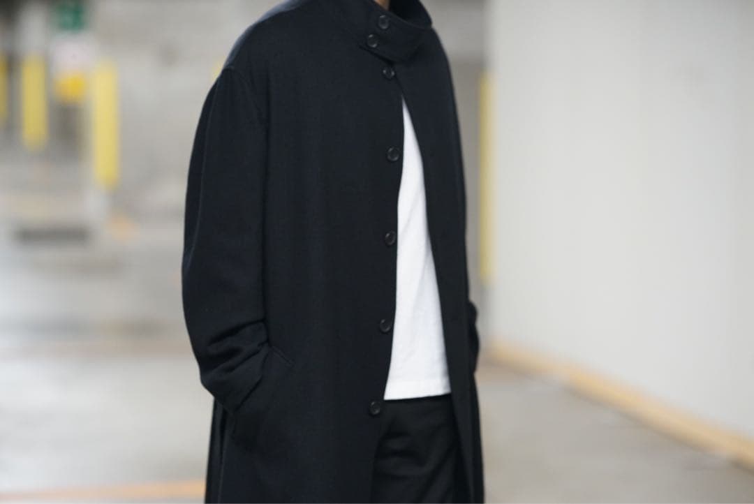 24aw Yohji Yamamoto プールオム スタンドカラーコート