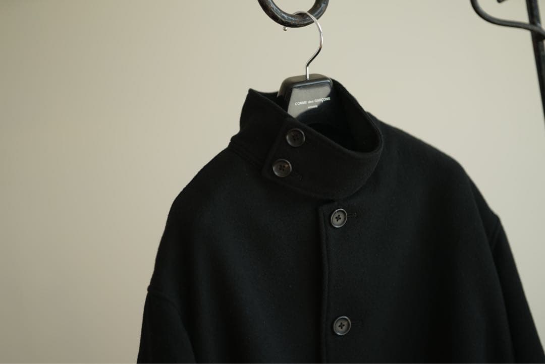 24aw Yohji Yamamoto プールオム スタンドカラーコート