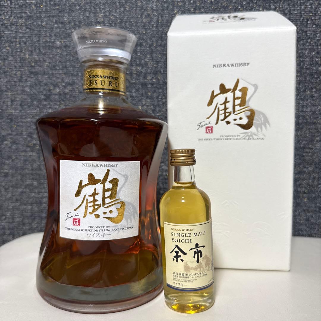 ニッカウヰスキー 鶴 700ml 43% サービスにシングルモルト余市50ml