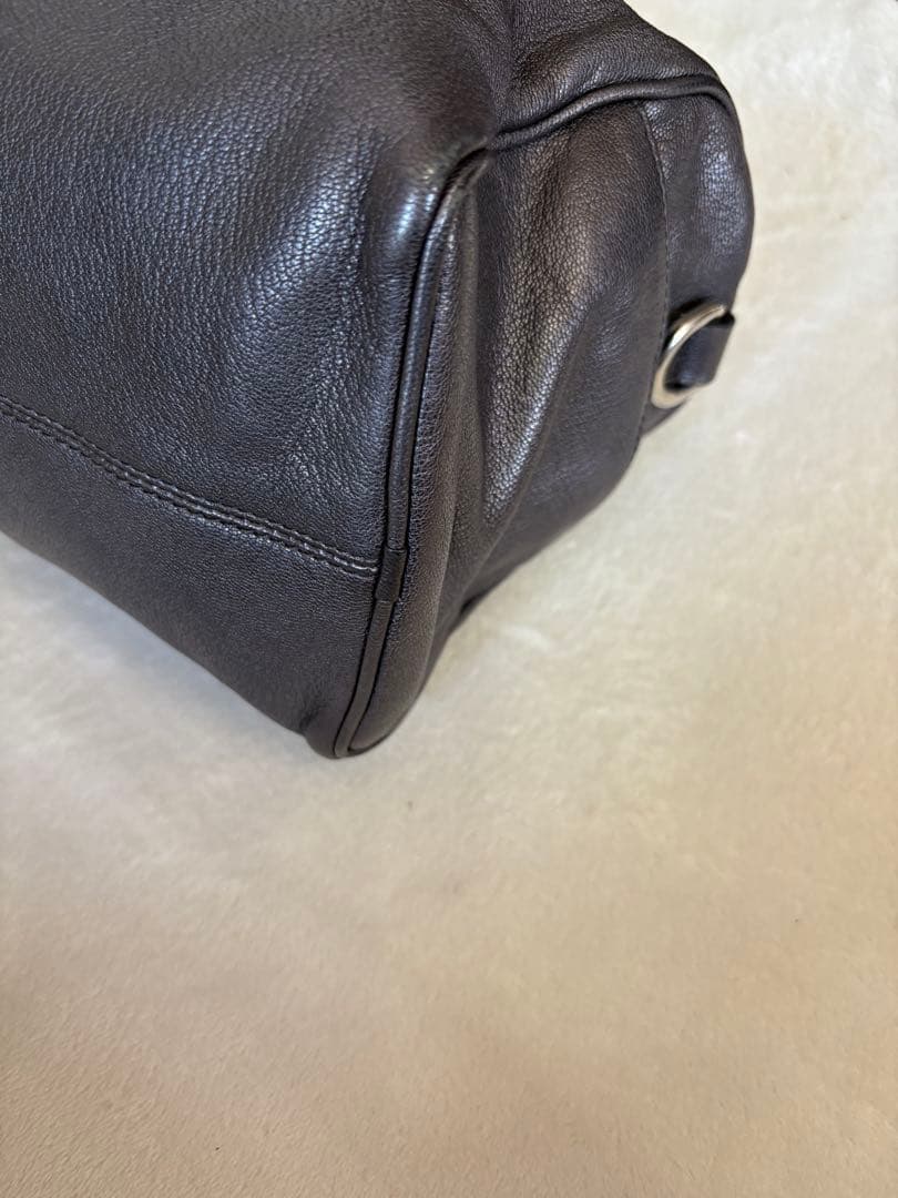 ★美品 LOEWE ロエベ ミニボストン アナグラム アメ レザー 本革