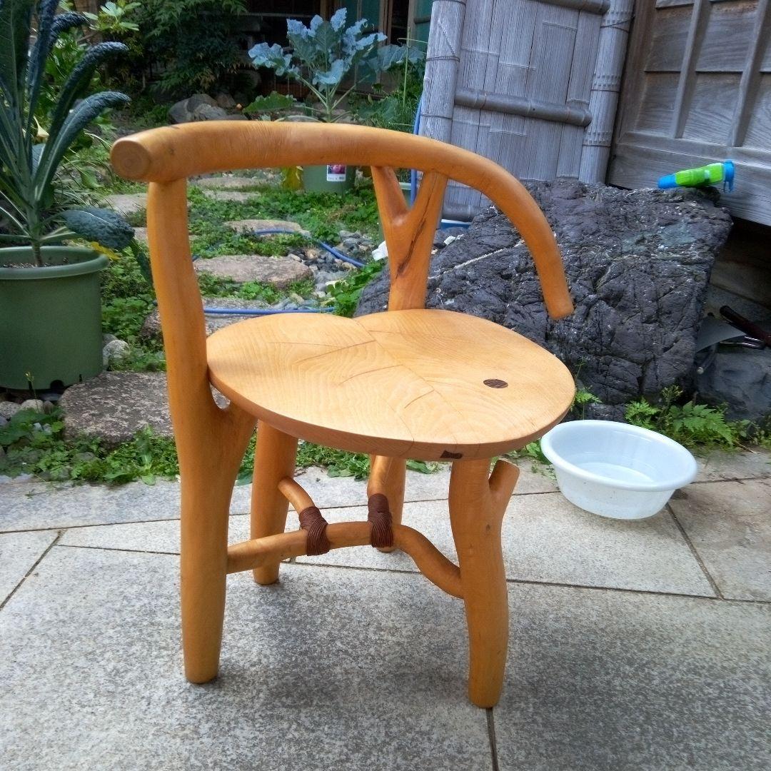 自然木の椅子　芸術作品　家具　ハンドメイド　木の癒し　一点物