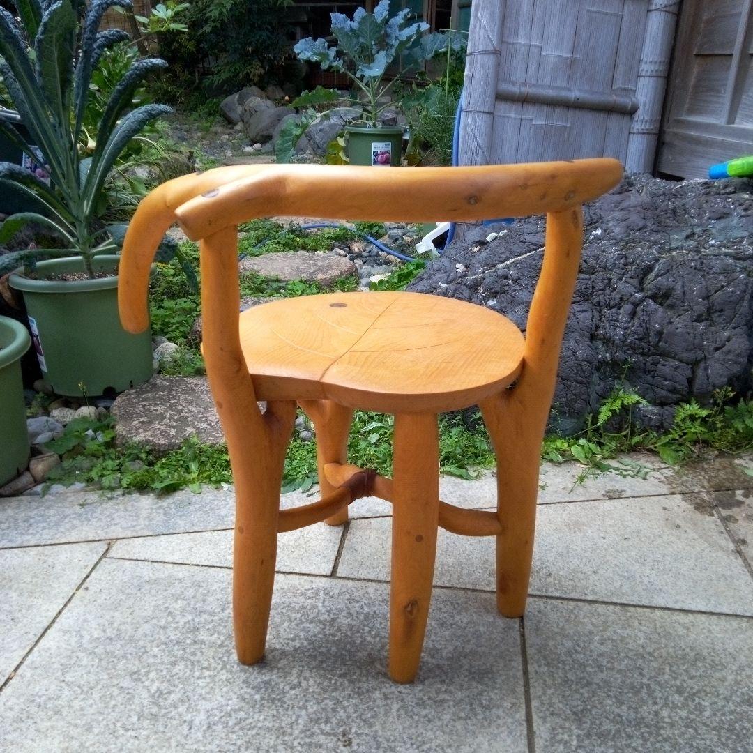 自然木の椅子　芸術作品　家具　ハンドメイド　木の癒し　一点物