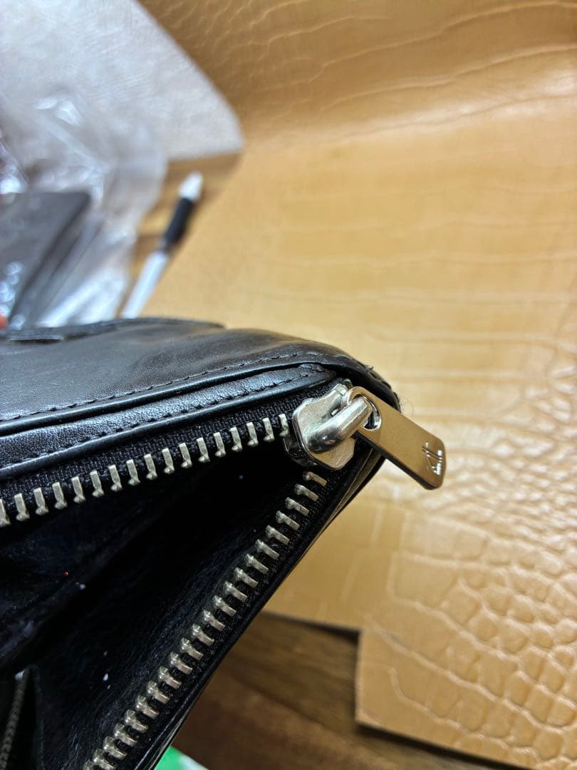 正規品 クロムハーツ財布 3セメタリー ダガー無し スライダー新品交換済み