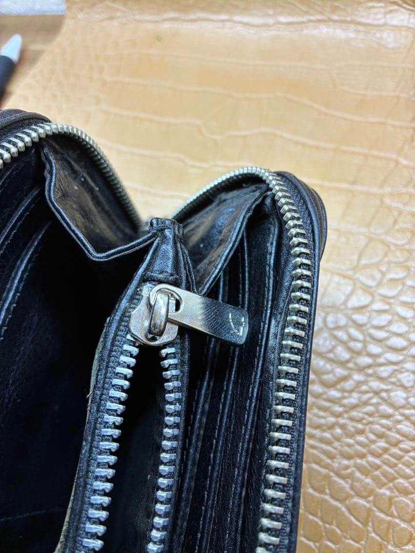 正規品 クロムハーツ財布 3セメタリー ダガー無し スライダー新品交換済み