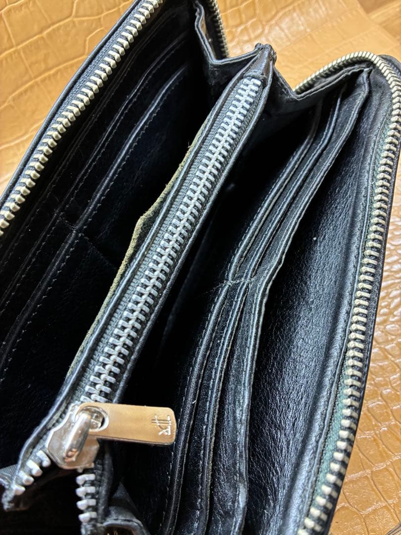 正規品 クロムハーツ財布 3セメタリー ダガー無し スライダー新品交換済み