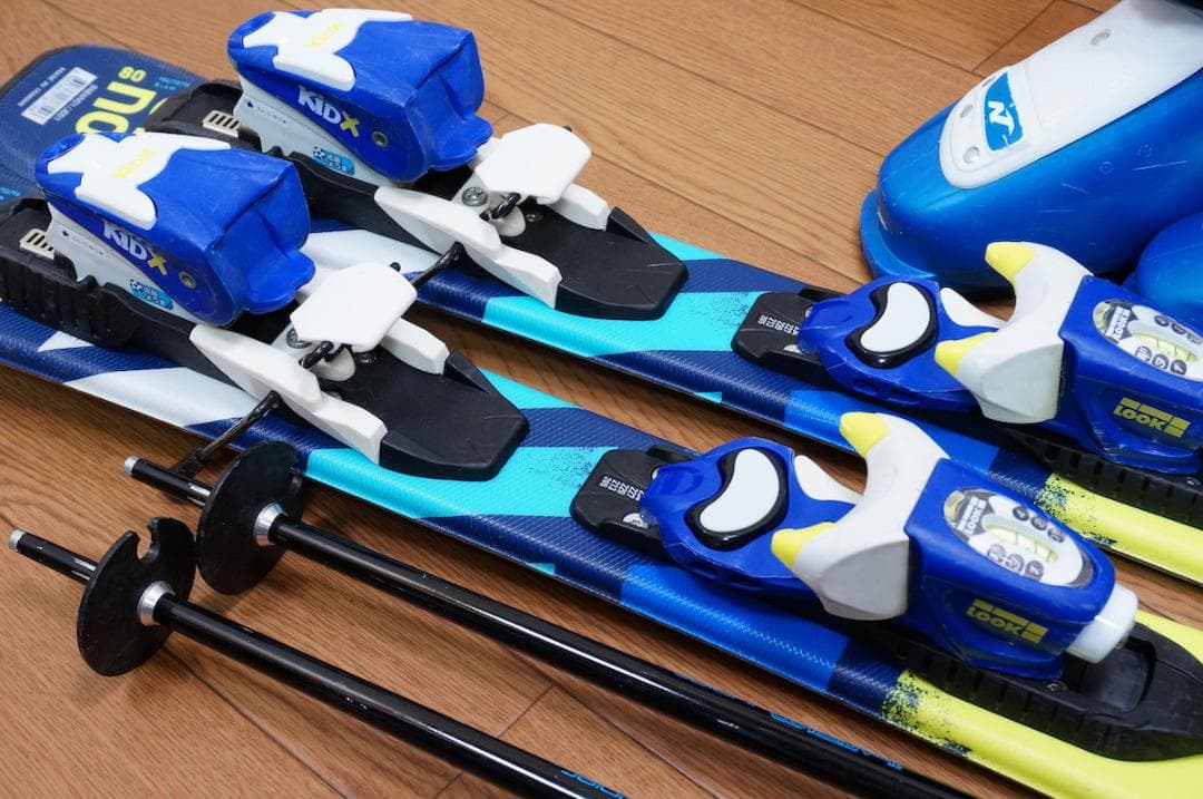 メンテ済 80cm 靴19cm ROSSIGNOL スキーセット