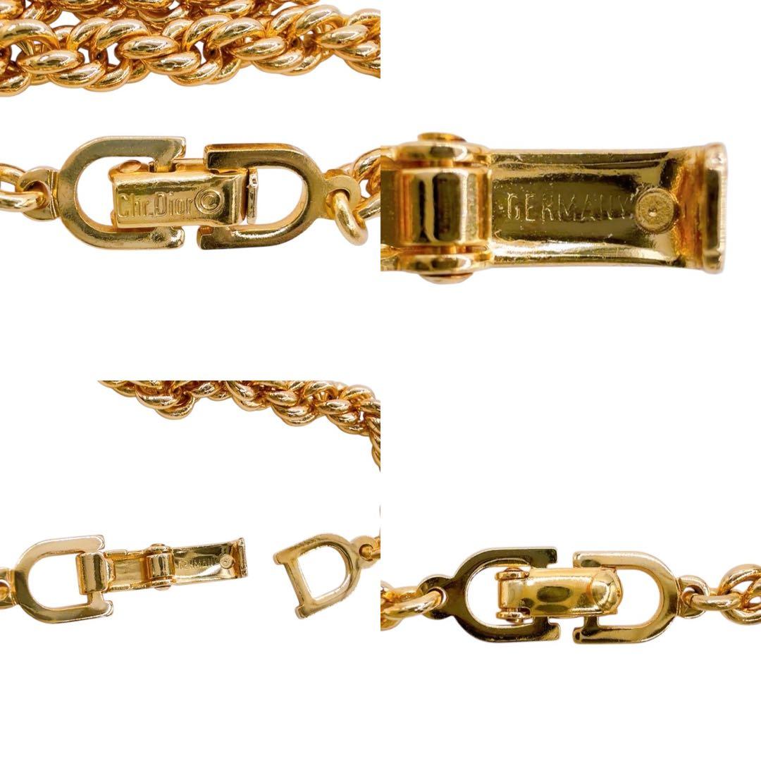 【未使用級】クリスチャン ディオール ネックレス ロング ゴールド系 ドイツ製