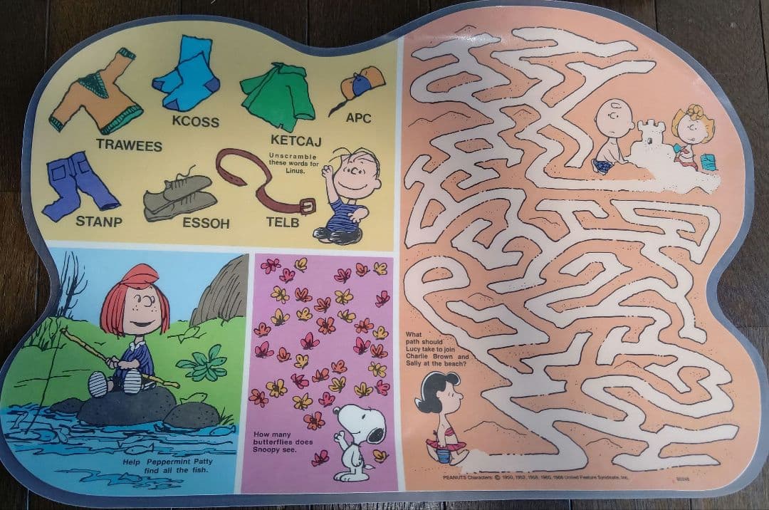 ビンテージ　スヌーピー　Placemat　ランチョンマット