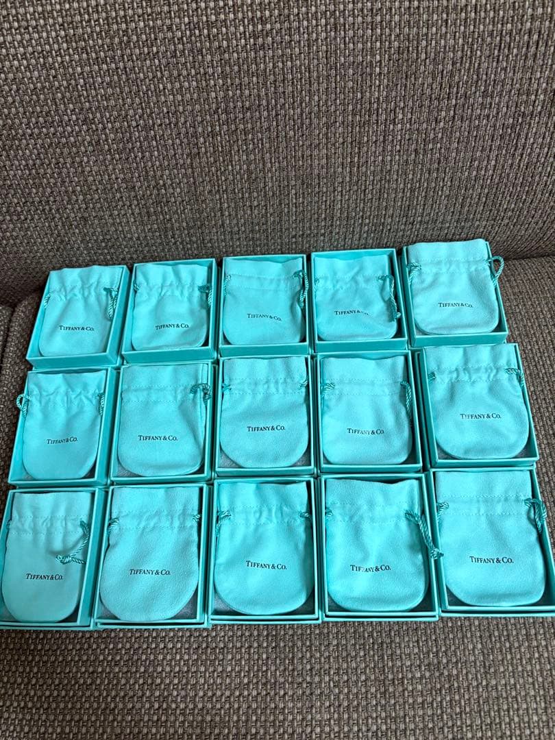 国内旧型　ティファニー空箱　巾着15セット