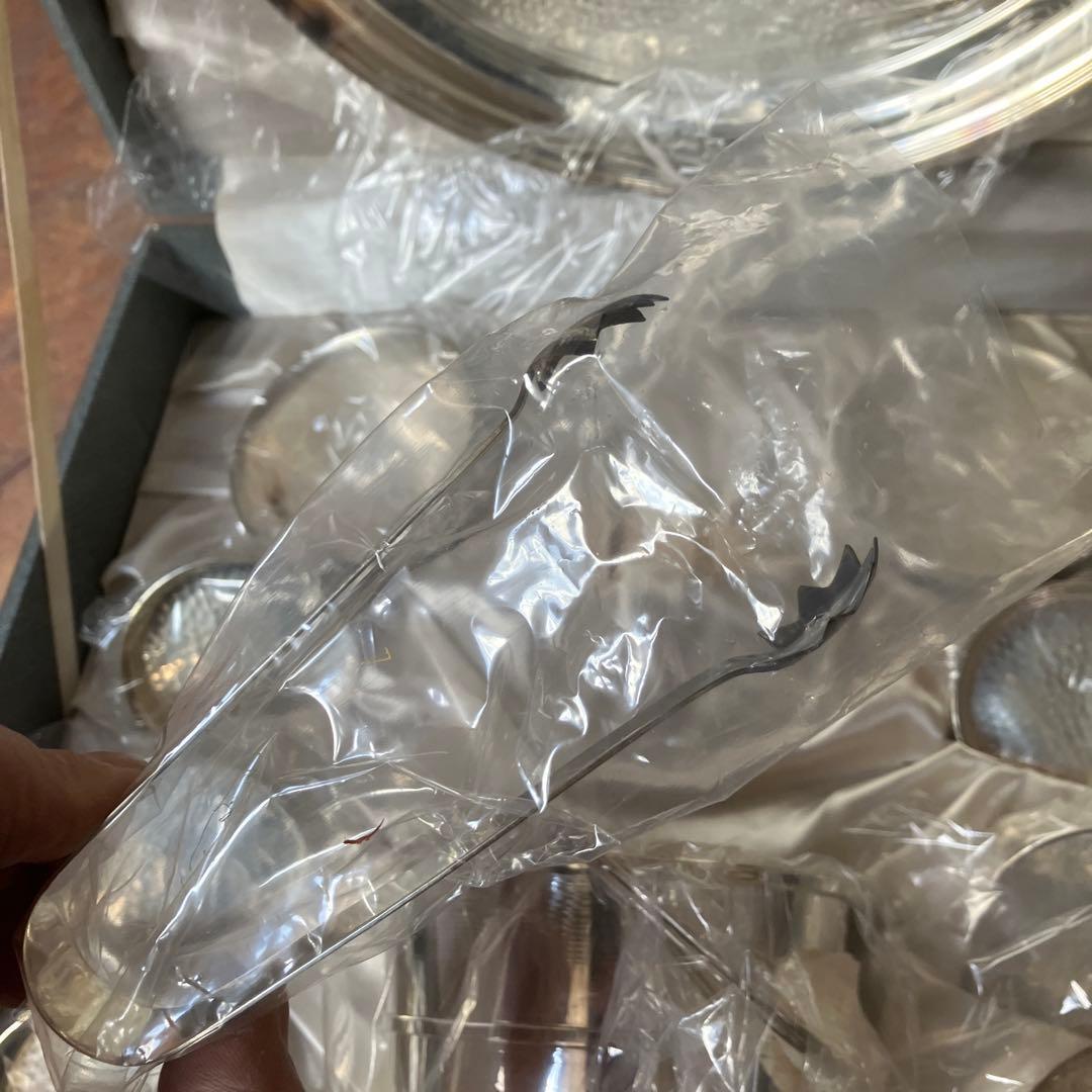 新品　松坂屋の氷用銀食器セット