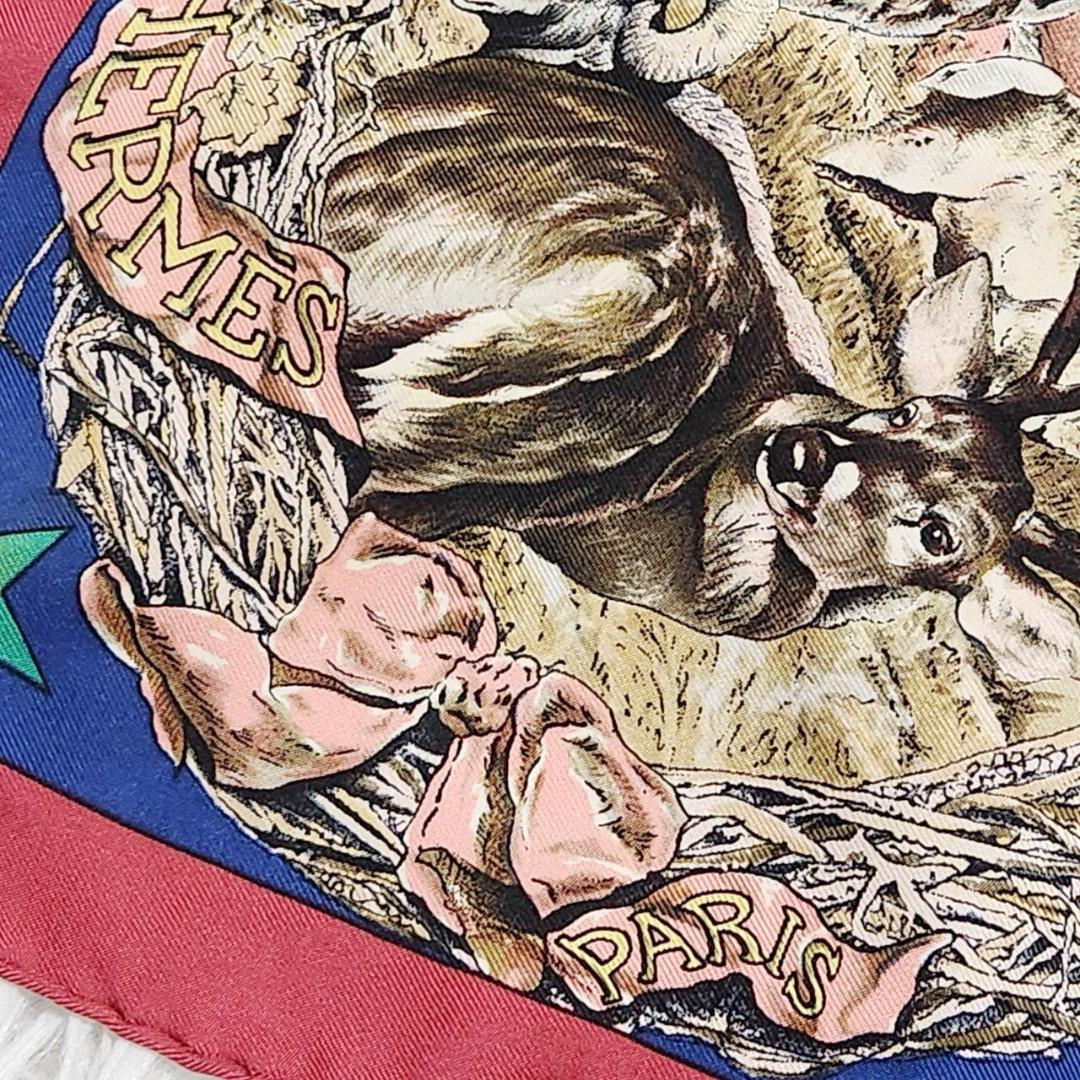 エルメス カレ90《テキサス動植物図鑑》大判スカーフ 鳥 動物 植物 希少