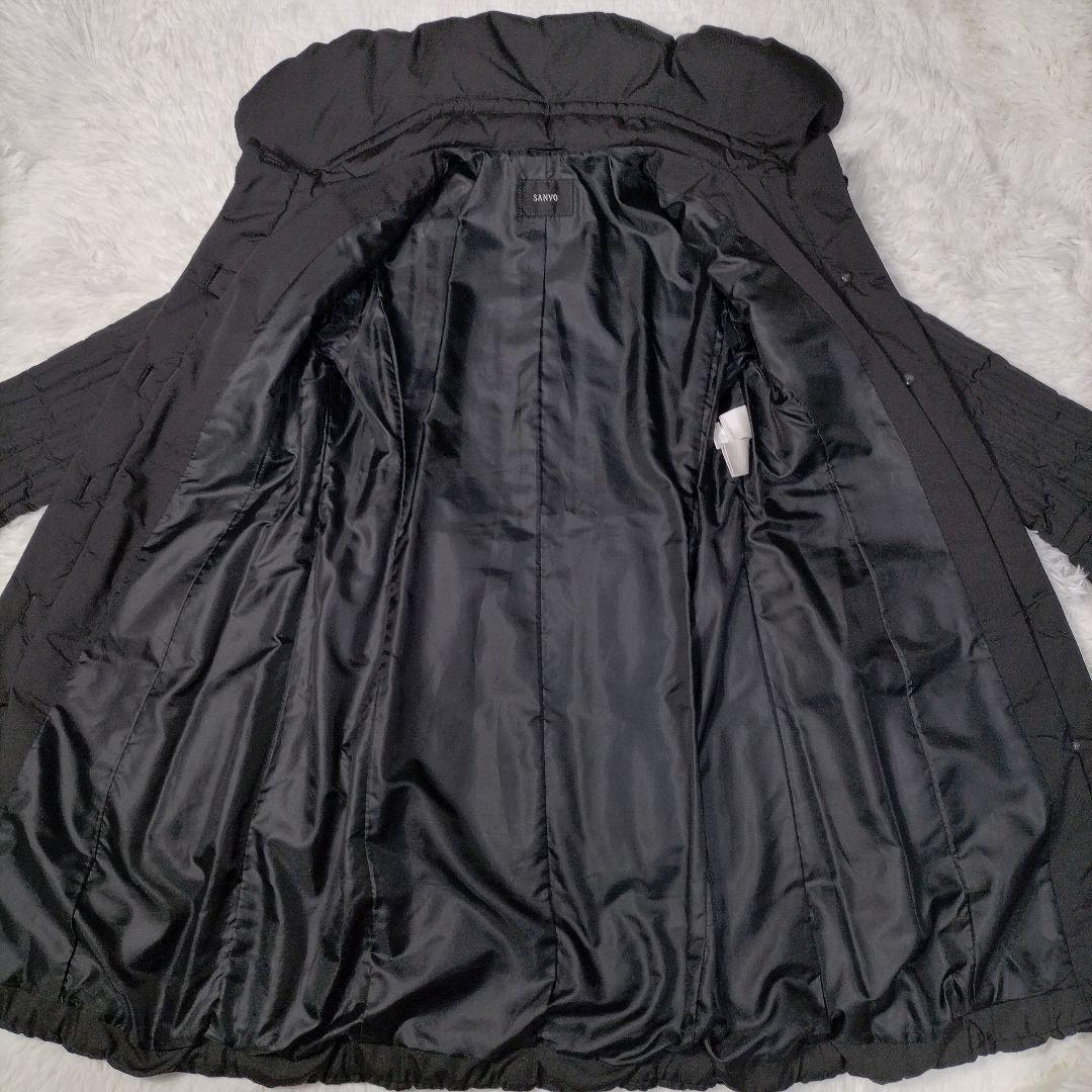 ✨美品✨ 三陽商会 ロングダウンコート サンヨーコート ビッグカラー ブラックM