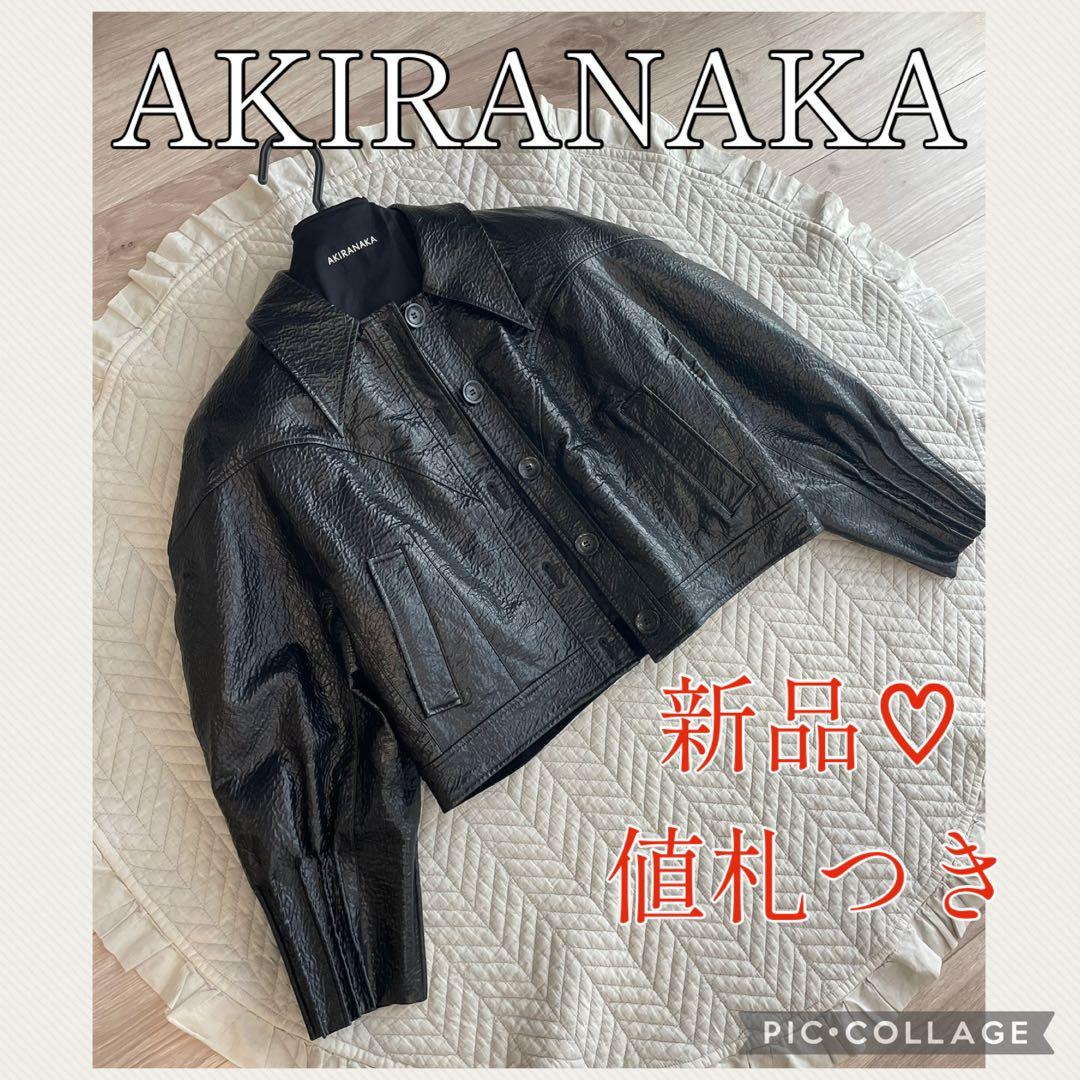 lan♡AKIRANAKA ブラック クロップドジャケット 新品