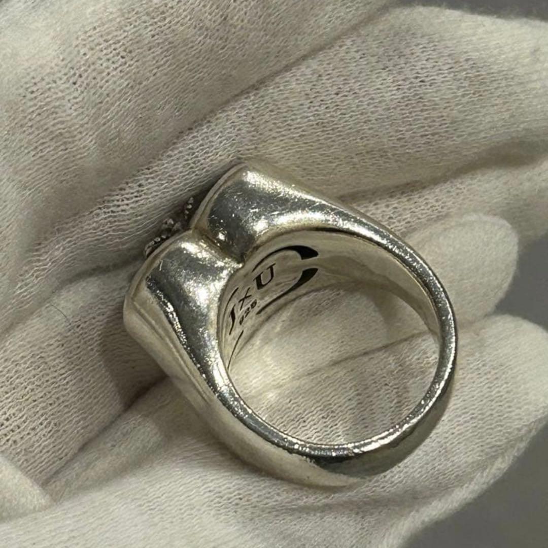 Justin Davisハート型王冠デザインリング 17号 シルバー925