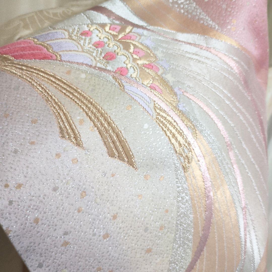 成人式正絹振袖フルセット　薄ピンク　刺繍　豪華　　上品　長襦袢