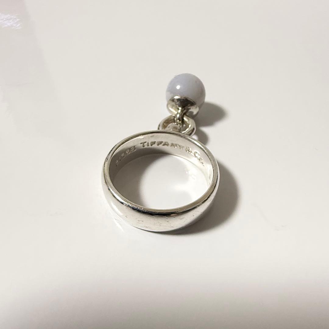 ティファニー ドアノック　ボールダングルリング ローズクォーツ10号SV925