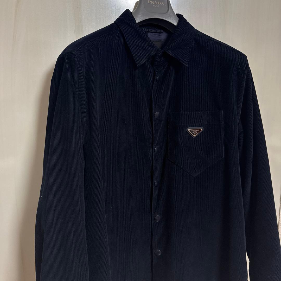 PRADA プラダ　コーデュロイシャツジャケット　ネイビー　　L