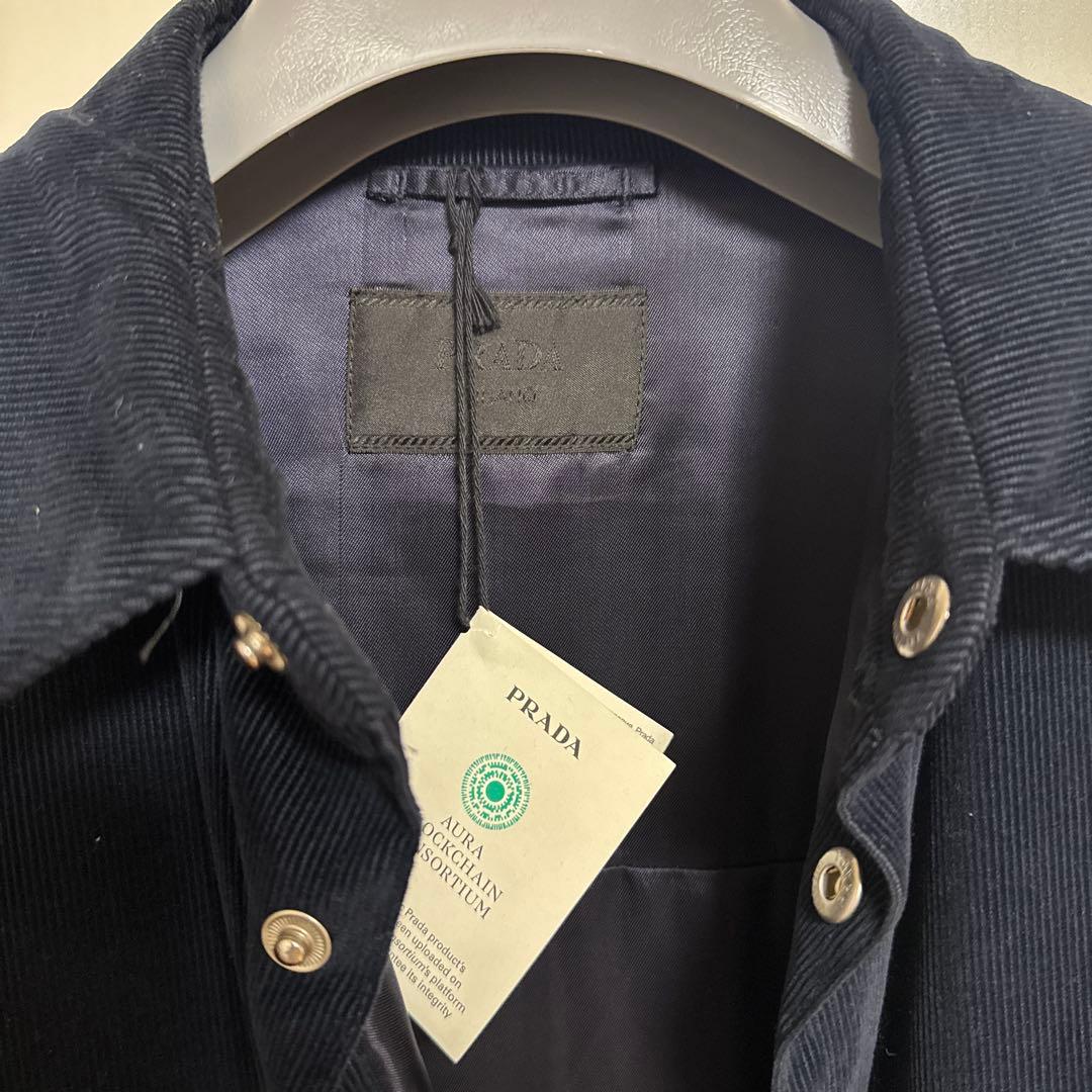 PRADA プラダ　コーデュロイシャツジャケット　ネイビー　　L