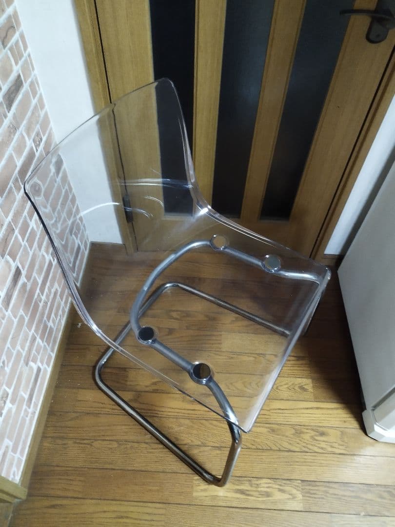 IKEA　TOBIAS トービアスチェア, 透明/クロムメッキ