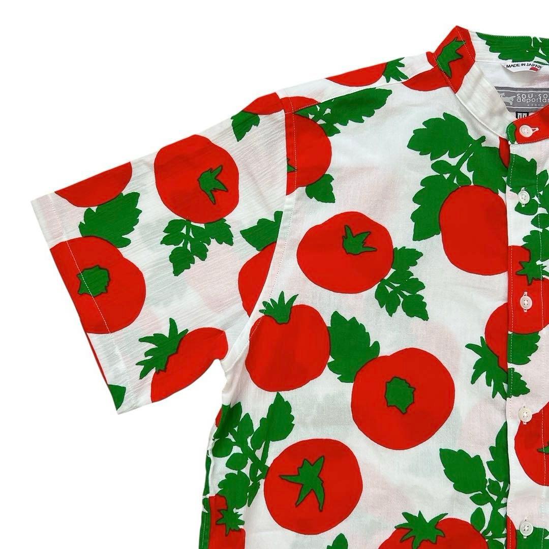 SOU・SOU　ソウソウ　高島縮 20/20 半袖シャツ　トマト　M