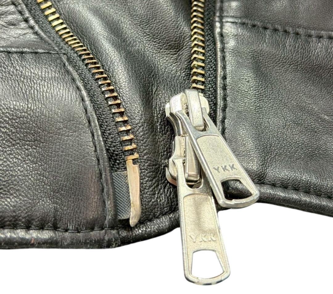 ナンバーナイン シープレザー ダブルライダース ジャケット ブラック 2