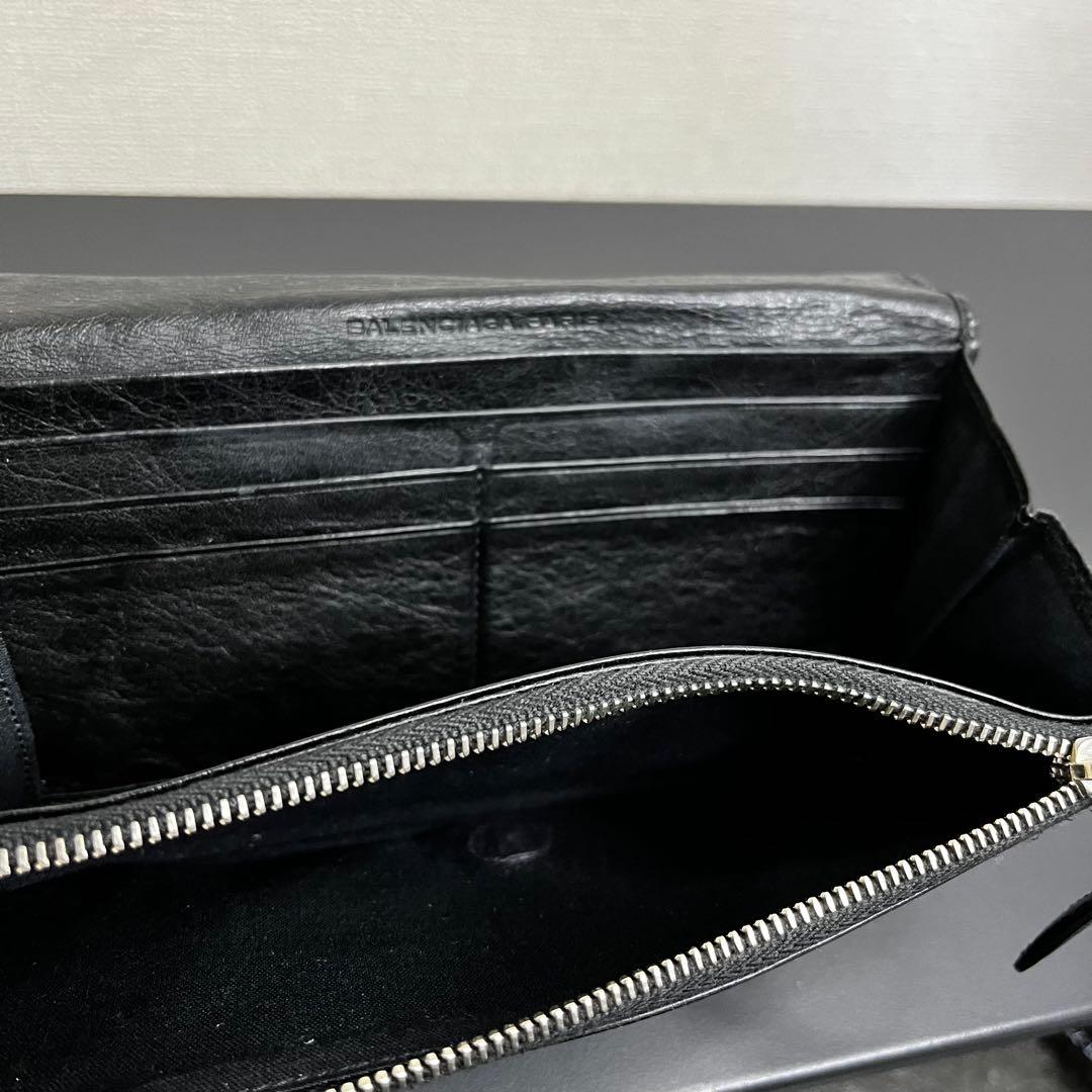 BALENCIAGA バレンシアガ レザー 長財布 ブラック