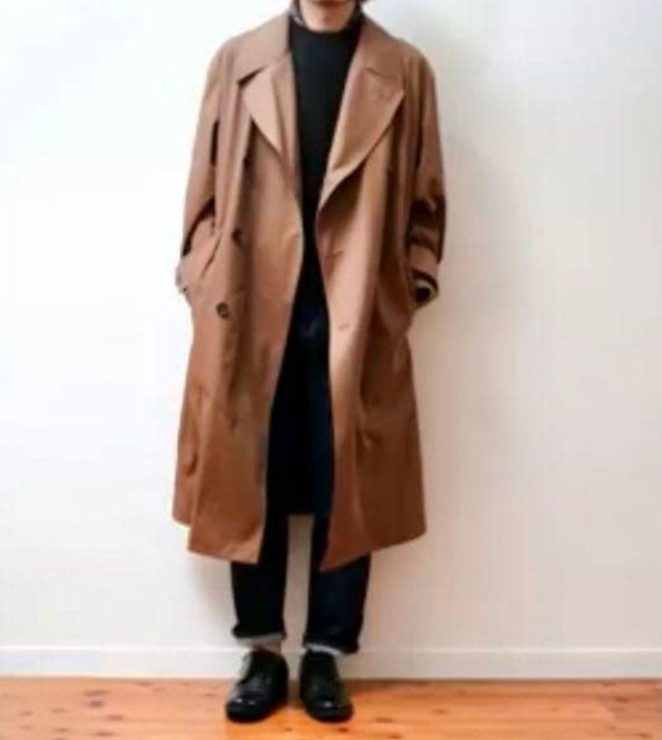 ユニクロU ブロックテックトレンチコート ブラウンL 20SS