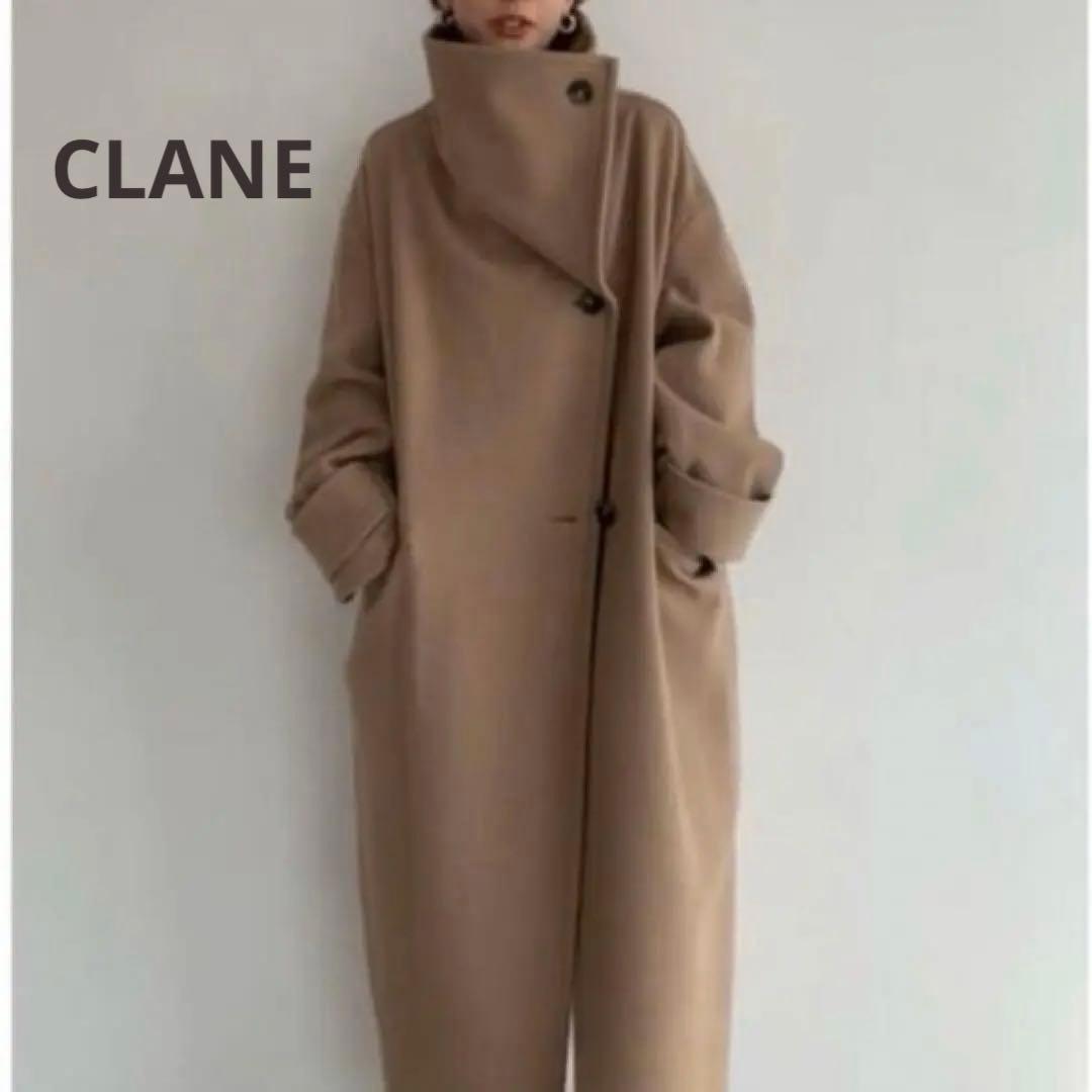 美品 CLANE クラネ UP NECK OVER DOUBLE COAT