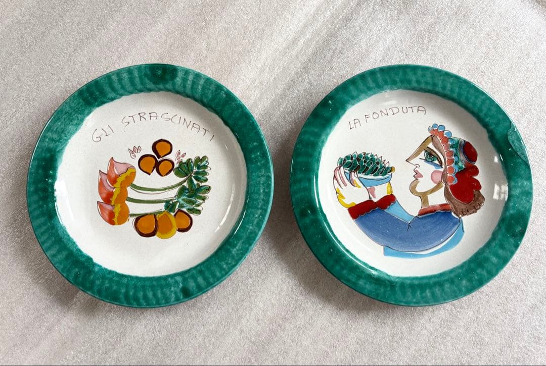 イタリア　DESIMONEデシモーネさんのプレート　2枚セット