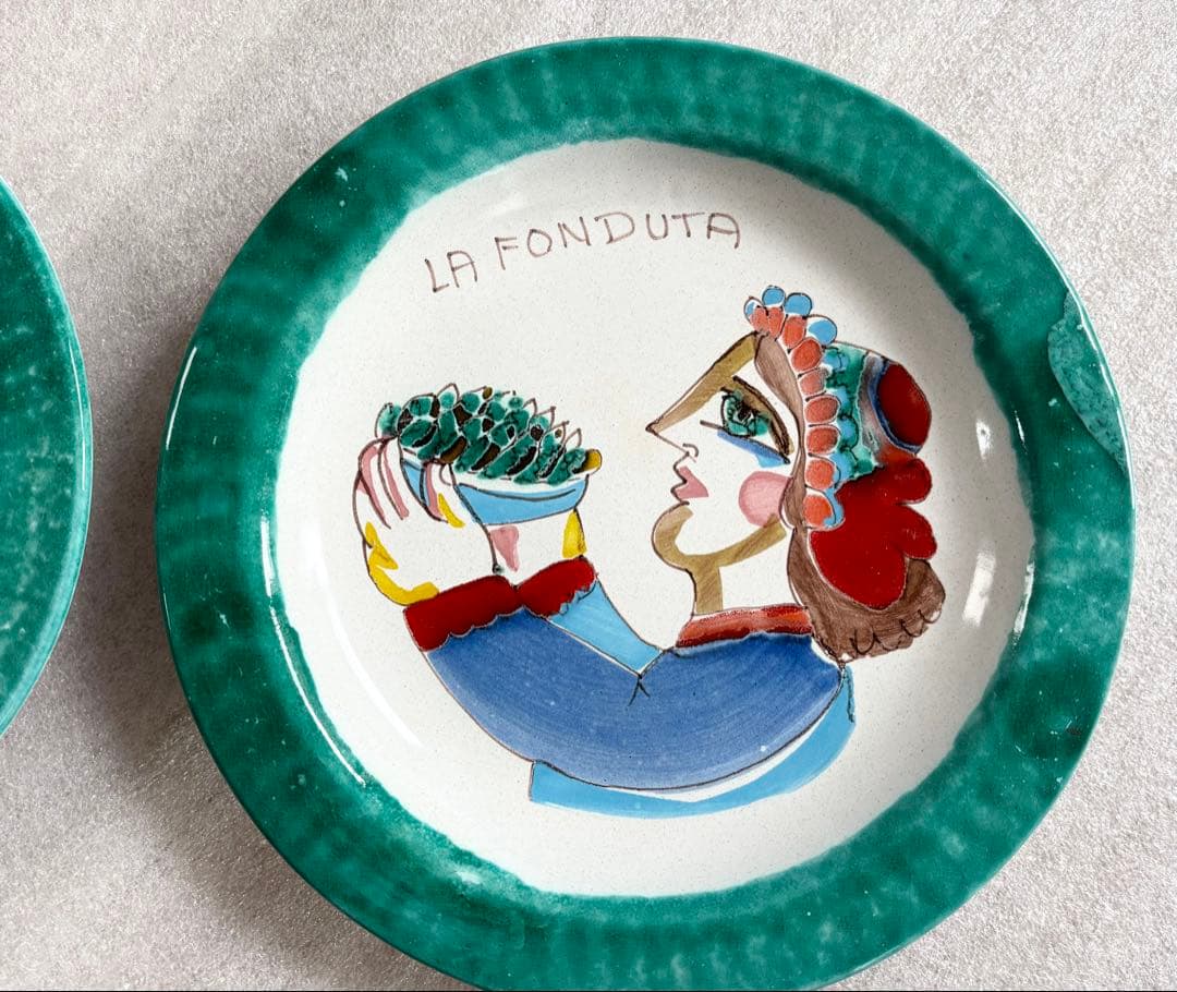 イタリア　DESIMONEデシモーネさんのプレート　2枚セット