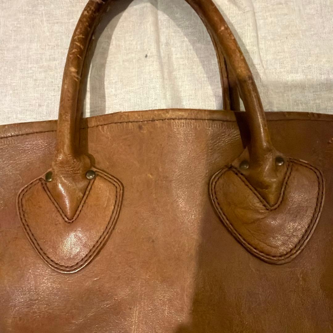 llbean レザートート　ビンテージ　筆記体タグ　60s