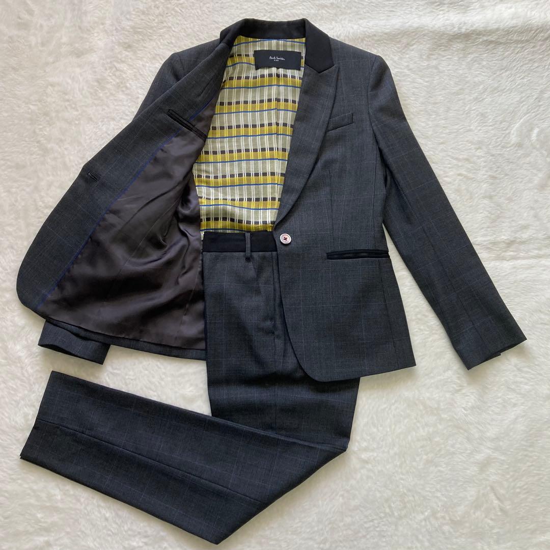 ✨極美品✨ ポールスミス　セットアップスーツ　チェック柄　マルチカラー　総裏　M