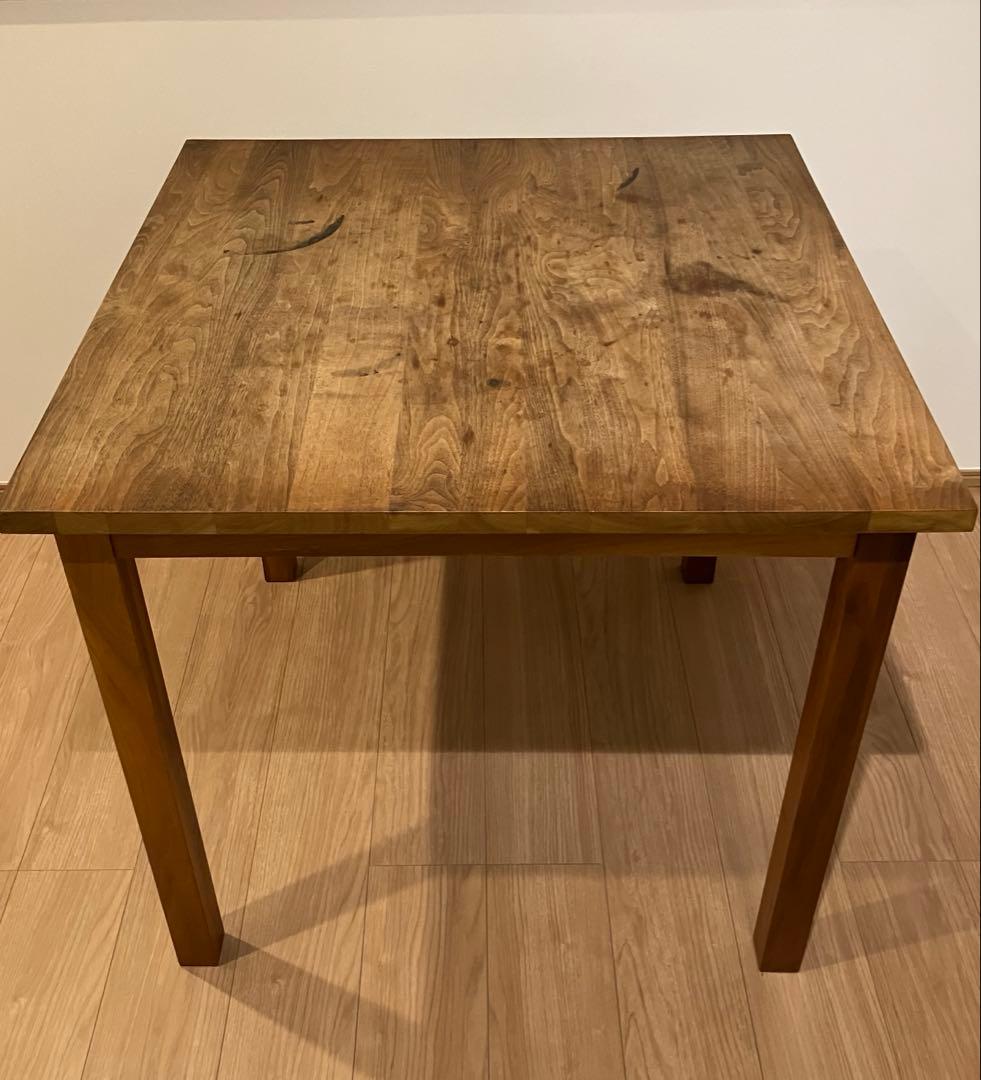 無印良品 muji 無垢材 ウォールナット ダイニングテーブル 80サイズ