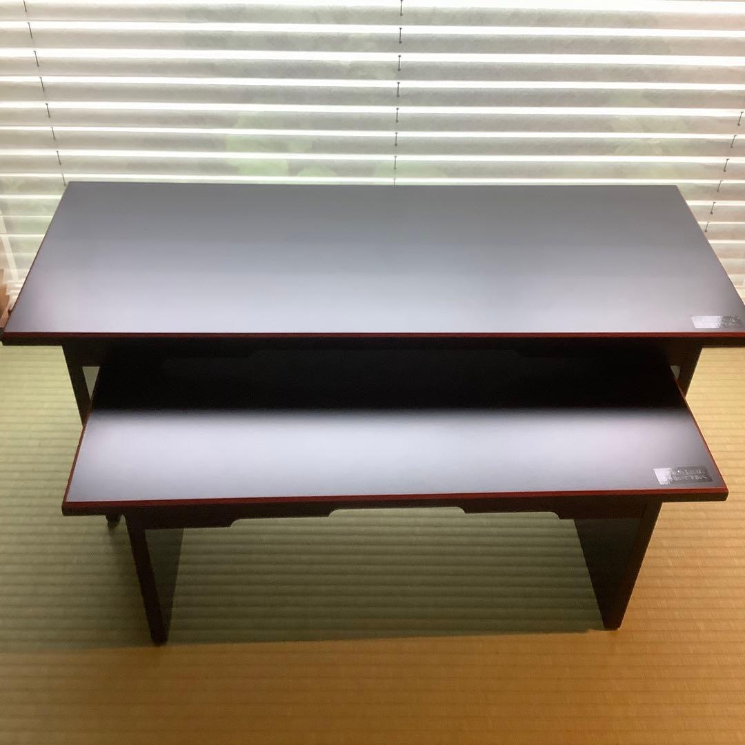 大小セット　黒漆爪赤　木製