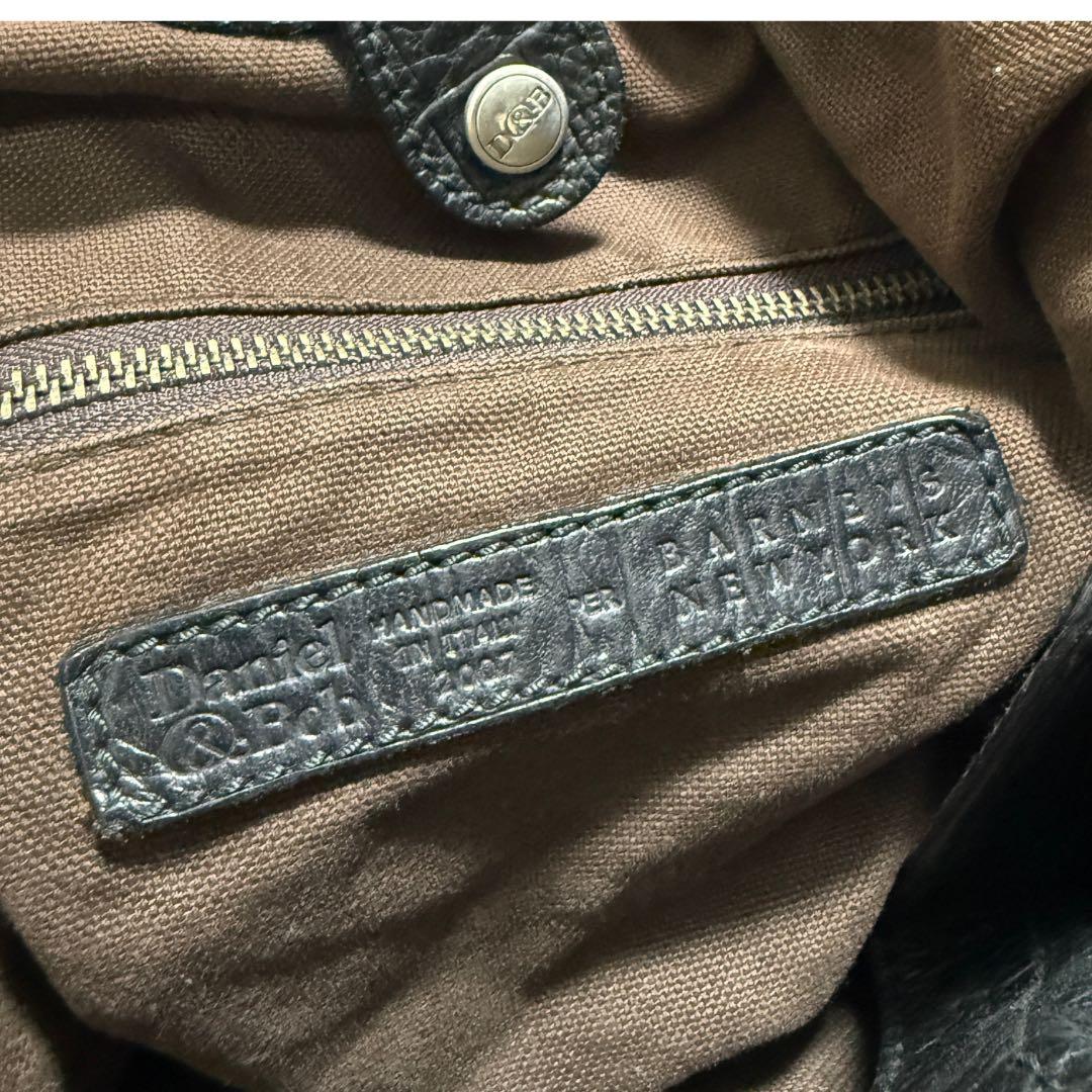 ダニエル&ボブ クロドーロ クロコ型押し レザー トート 黒 バーニーズ