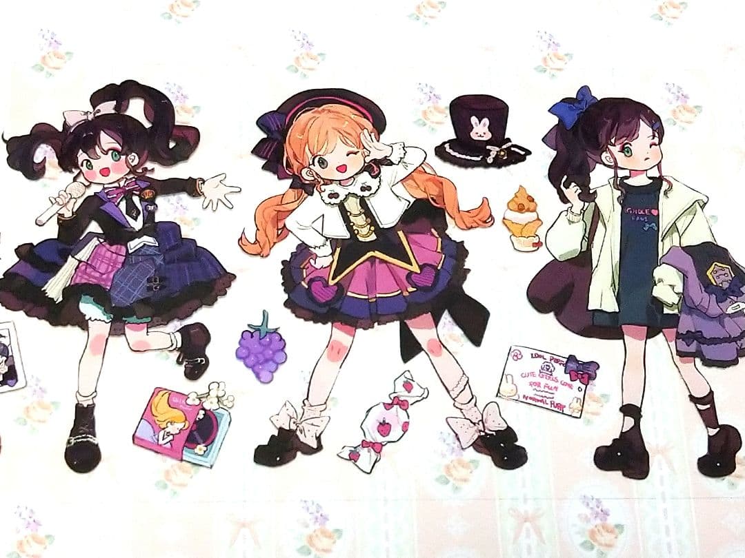 完売御礼✩再販✩J472＃彩色衣橱(PET)普通小狗切り売り海外人物マステ女の子