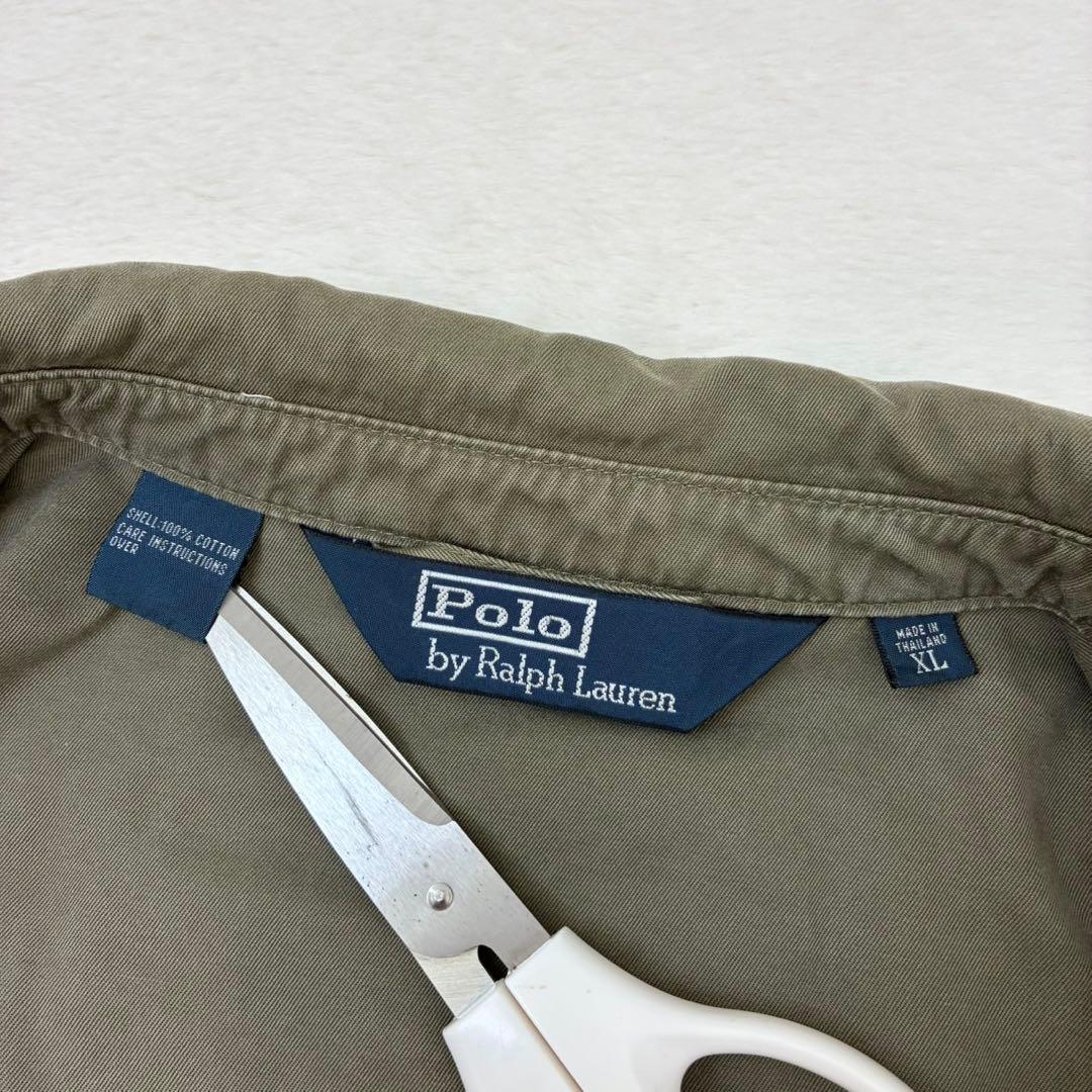 ポロバイラルフローレン　スウィングトップ　カーキ　ポニー刺繍　XL 90s